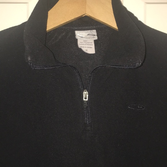 Girls black quarter-zip fleece pullover. - Picture 4 of 4